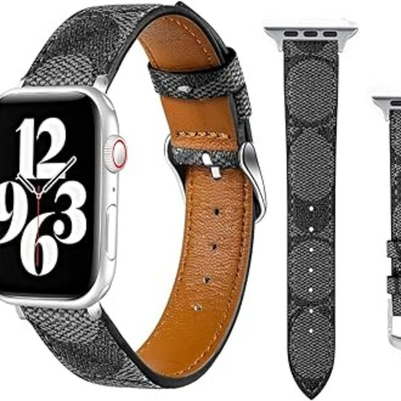Luxury Style Leather Fashion Apple Compatible Monogram Sport Replacement Band